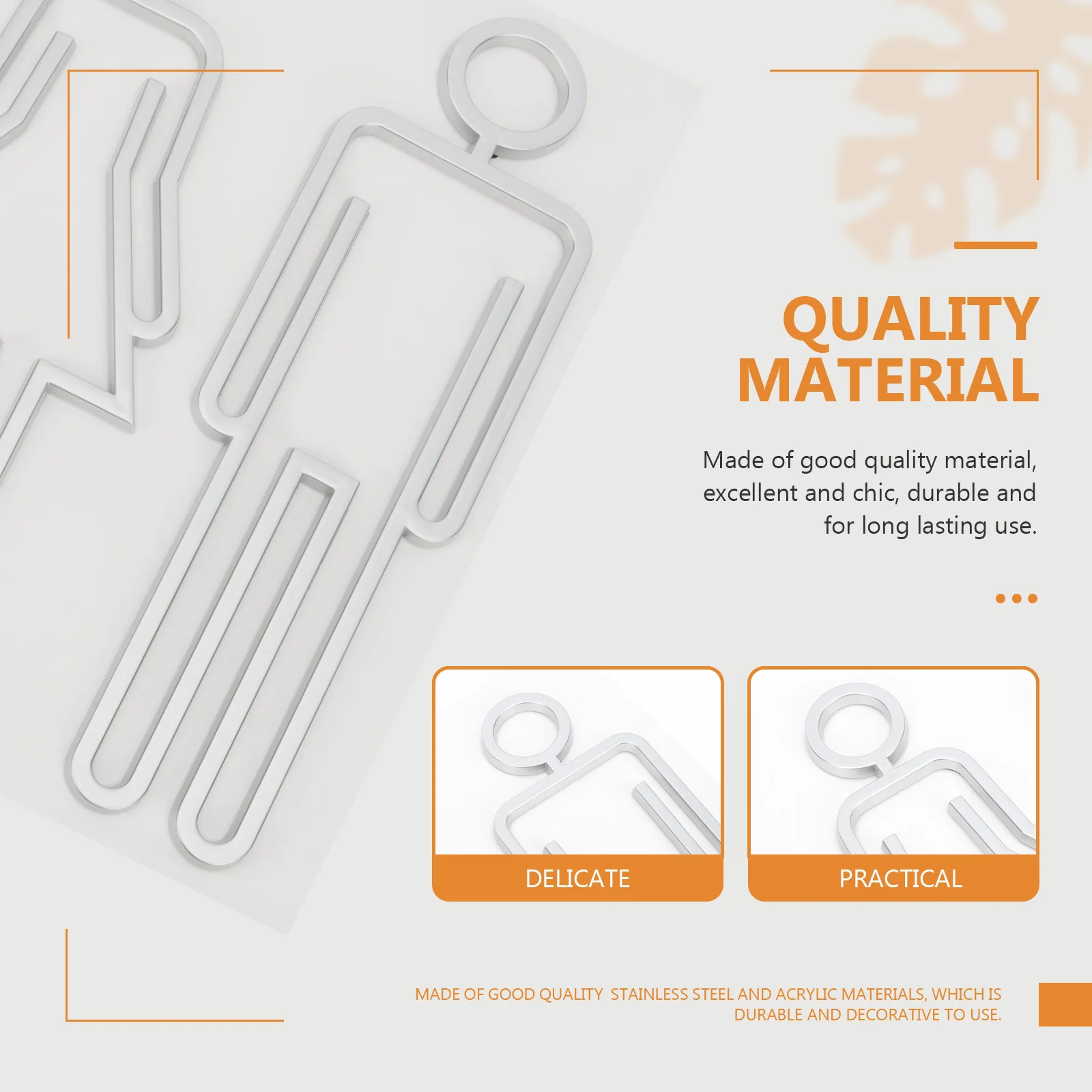 1Pair Toilet Identification Sign Plate Functional Washroom Direction Marker Strong Build for Long-Term Indoor Use
1Pair Toilet Identification Sign Plate Functional Washroom Direction Marker Strong Build for Long-Term Indoor Use