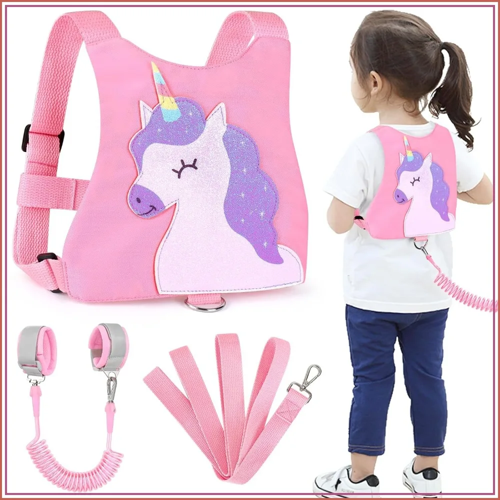 Cute Unicorn Toddler Harness Leash with Anti-Lost Wrist Link, Adjustable Safety Walking Strap for Girls Outdoor Travel
Cute Unicorn Toddler Harness Leash with Anti-Lost Wrist Link, Adjustable Safety Walking Strap for Girls Outdoor Travel
