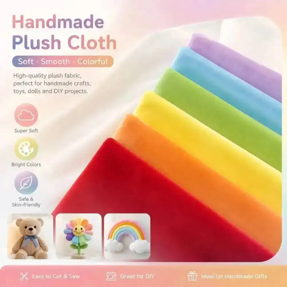 New 160x 50cmSolid Color Mochi Minky Fabric 95% Polyester 5% Spandex Elastic Four-sided Velvet Fabric Used For DIY Sewing Toys
New 160x 50cmSolid Color Mochi Minky Fabric 95% Polyester 5% Spandex Elastic Four-sided Velvet Fabric Used For DIY Sewing Toys
