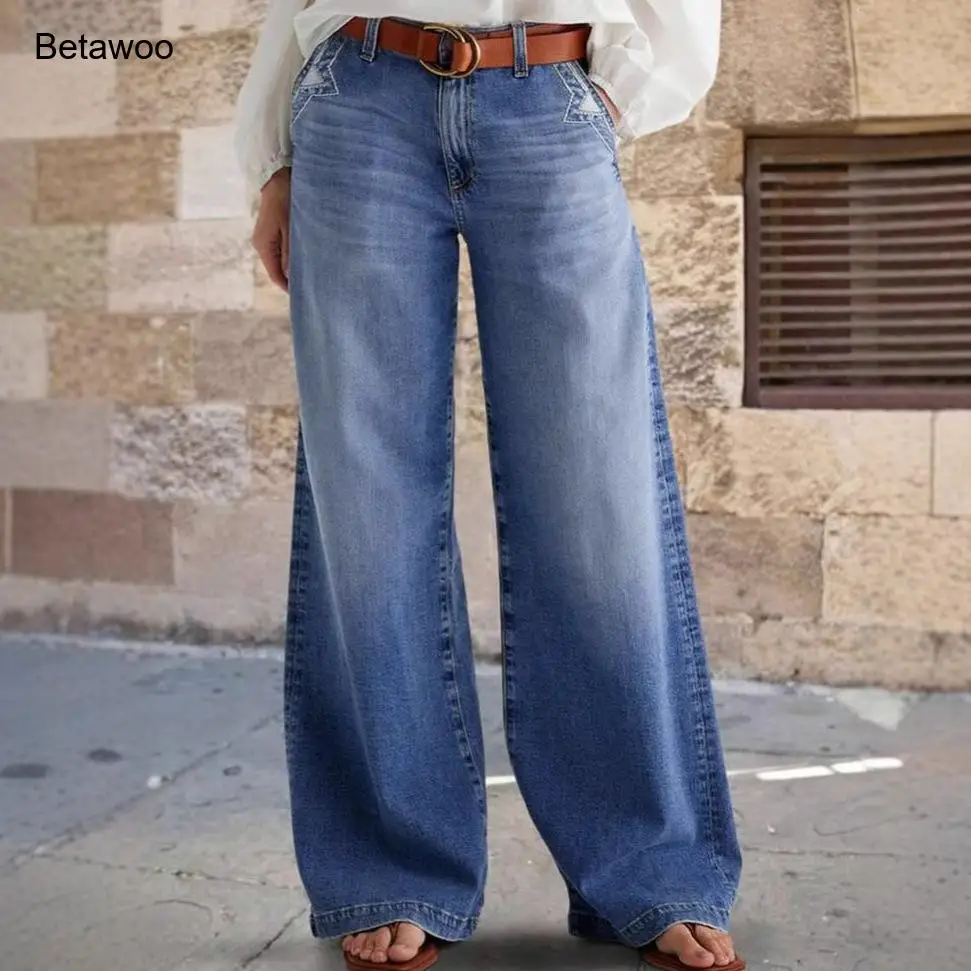 Women's High Waisted Wide Leg Jeans Light Blue Loose Fit Denim Pants
Women's High Waisted Wide Leg Jeans Light Blue Loose Fit Denim Pants