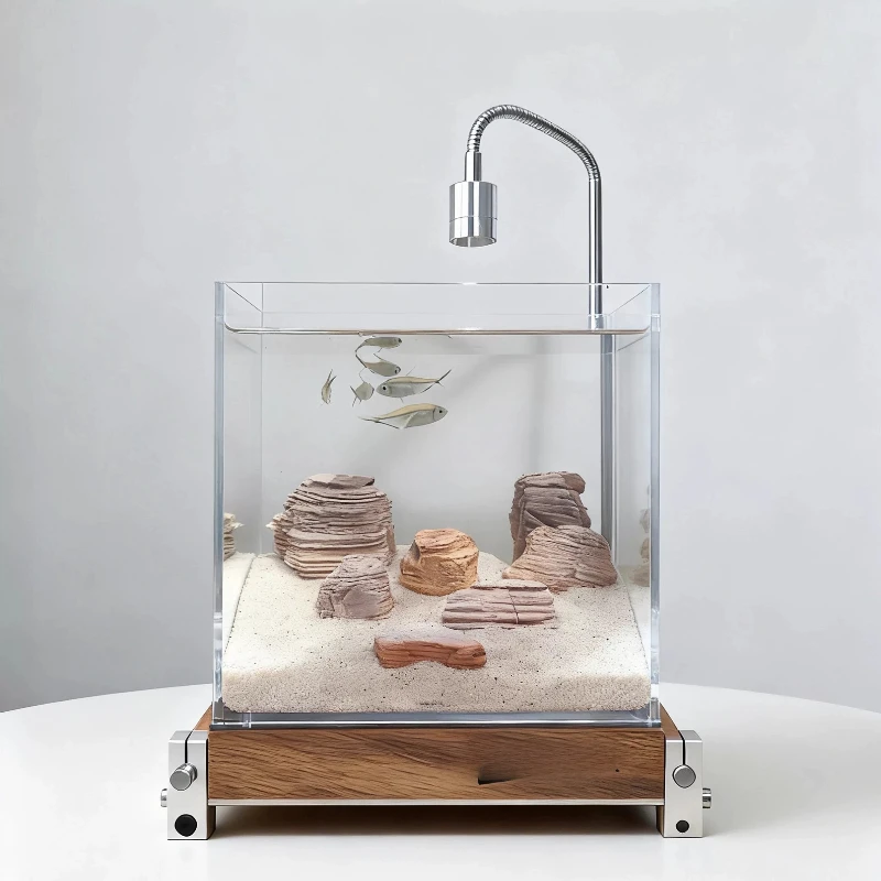 Desert entrance living room desktop small betta tank optical axis base water-free self-circulation landscaping
Desert entrance living room desktop small betta tank optical axis base water-free self-circulation landscaping