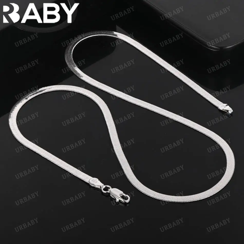 URBABY 925 Sterling Silver 45-60cm 4mm Chain Necklace For Women Men Charm Trend Birthday Gifts Fashion Party
URBABY 925 Sterling Silver 45-60cm 4mm Chain Necklace For Women Men Charm Trend Birthday Gifts Fashion Party