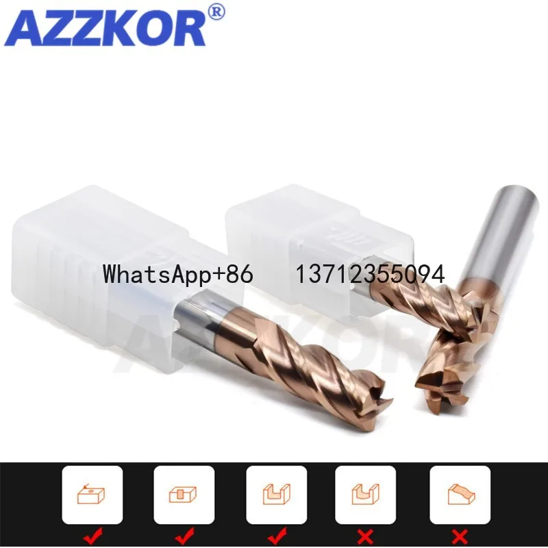 Milling Cutter Alloy Coating Tungsten Steel Tool Cnc Maching Hrc65 Corner Roughing Top Milling Cutter Kit Milling Machine Endmil
Milling Cutter Alloy Coating Tungsten Steel Tool Cnc Maching Hrc65 Corner Roughing Top Milling Cutter Kit Milling Machine Endmil
