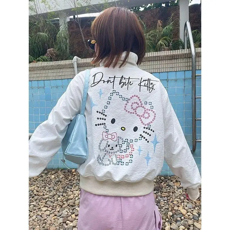 Anime Sanrio Hello Kitty Jacket Cute Girl Loose Print Coat Set with diamonds Print Short Coat Top Anime Birthday Gift
Anime Sanrio Hello Kitty Jacket Cute Girl Loose Print Coat Set with diamonds Print Short Coat Top Anime Birthday Gift