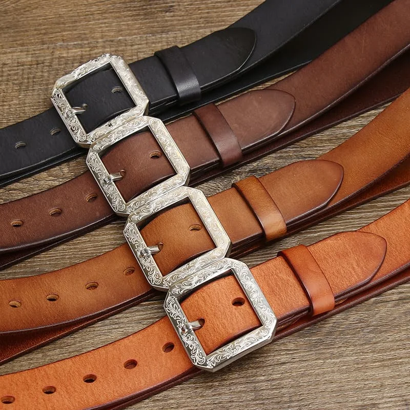 Vintage Floral Carved Top Grain Cowhide Leather Belt Distressed Look with Stainless Steel Buckle 38mm Width
Vintage Floral Carved Top Grain Cowhide Leather Belt Distressed Look with Stainless Steel Buckle 38mm Width