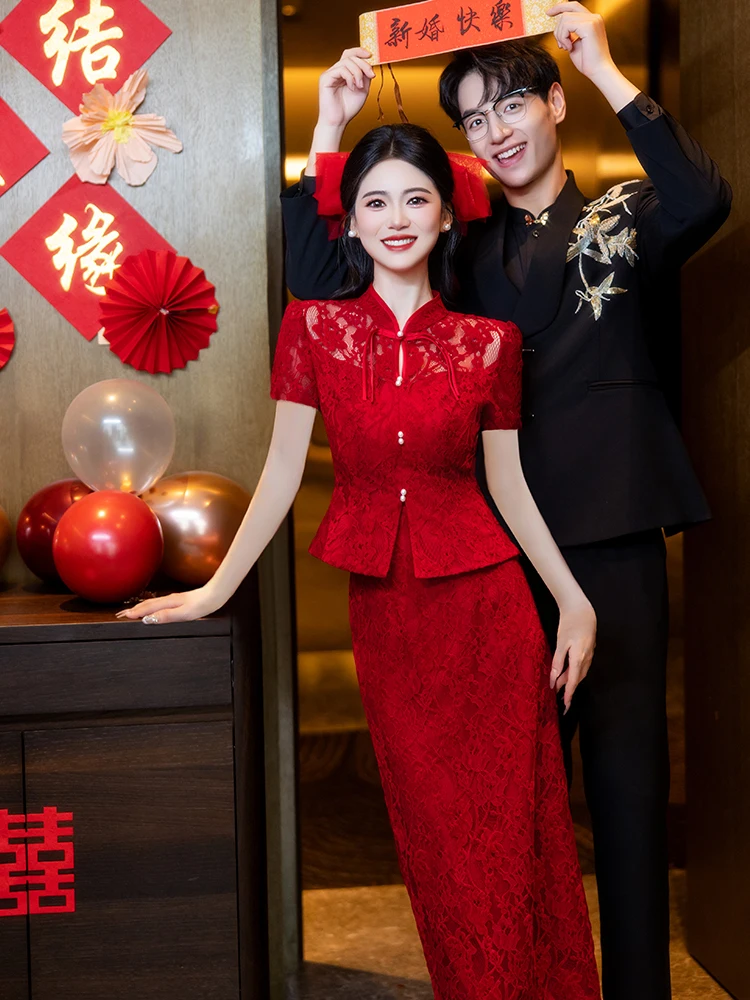 Red Qipao Wedding Dr for Women Beautiful Daily Wear Suitable for Engagement Parties Weddings And Other Ocns
Red Qipao Wedding Dr for Women Beautiful Daily Wear Suitable for Engagement Parties Weddings And Other Ocns