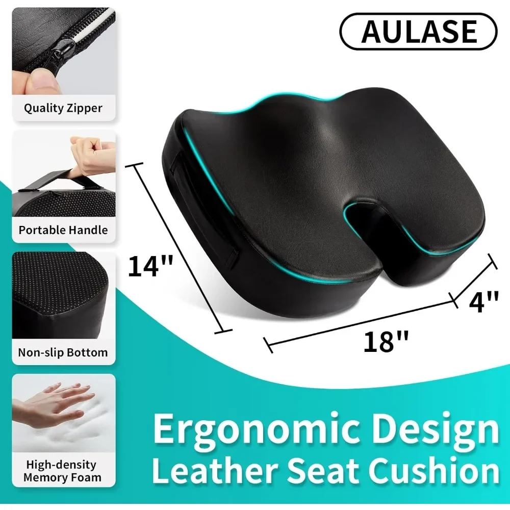 Luxury Seat Cushion, 4 Inch Extra Thick Memory Foam for Pressure Relief, Sciatica, Tailbone Pain & Back Pain Relief, Multi-Use
Luxury Seat Cushion, 4 Inch Extra Thick Memory Foam for Pressure Relief, Sciatica, Tailbone Pain & Back Pain Relief, Multi-Use