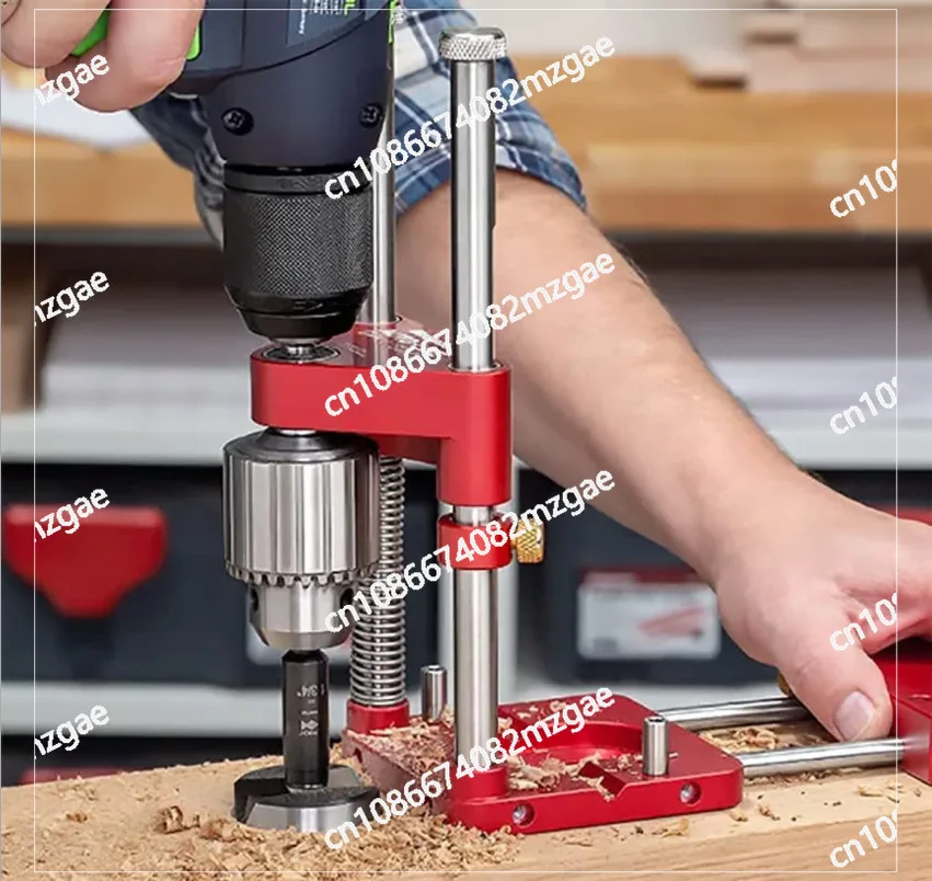 Aluminum alloy portable small drilling positioner, table woodworking drilling positioner
Aluminum alloy portable small drilling positioner, table woodworking drilling positioner