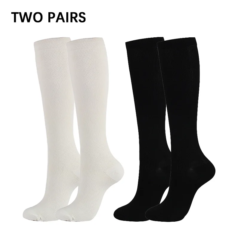 2 Pairs Solid Color Compression Socks Breathable Elastic Calf Support Stockings for Daily Wear Sports
2 Pairs Solid Color Compression Socks Breathable Elastic Calf Support Stockings for Daily Wear Sports