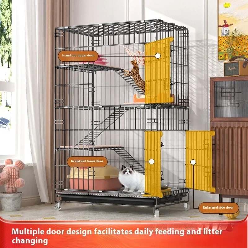 Indoor Cat Villa Cage with Foldable Design Large Multi-Story Cat House Encrypted Pet Cage Furniture for Home
Indoor Cat Villa Cage with Foldable Design Large Multi-Story Cat House Encrypted Pet Cage Furniture for Home
