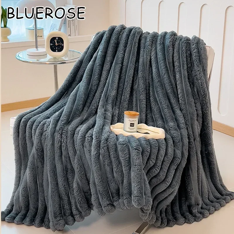 Nordic Imitation Rabbit Fluffy Throw Blanket Air Conditioning Sofa Blankets Casual Coral Velvet Striped Multifunctional Blanket
Nordic Imitation Rabbit Fluffy Throw Blanket Air Conditioning Sofa Blankets Casual Coral Velvet Striped Multifunctional Blanket