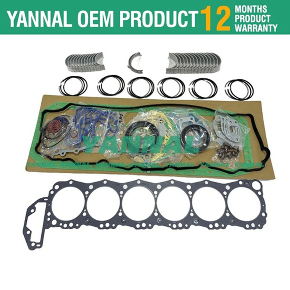 New J08E J08ET Overhaul Kit For Hino Engine Part Piston Ring Bearing Gasket Set
New J08E J08ET Overhaul Kit For Hino Engine Part Piston Ring Bearing Gasket Set