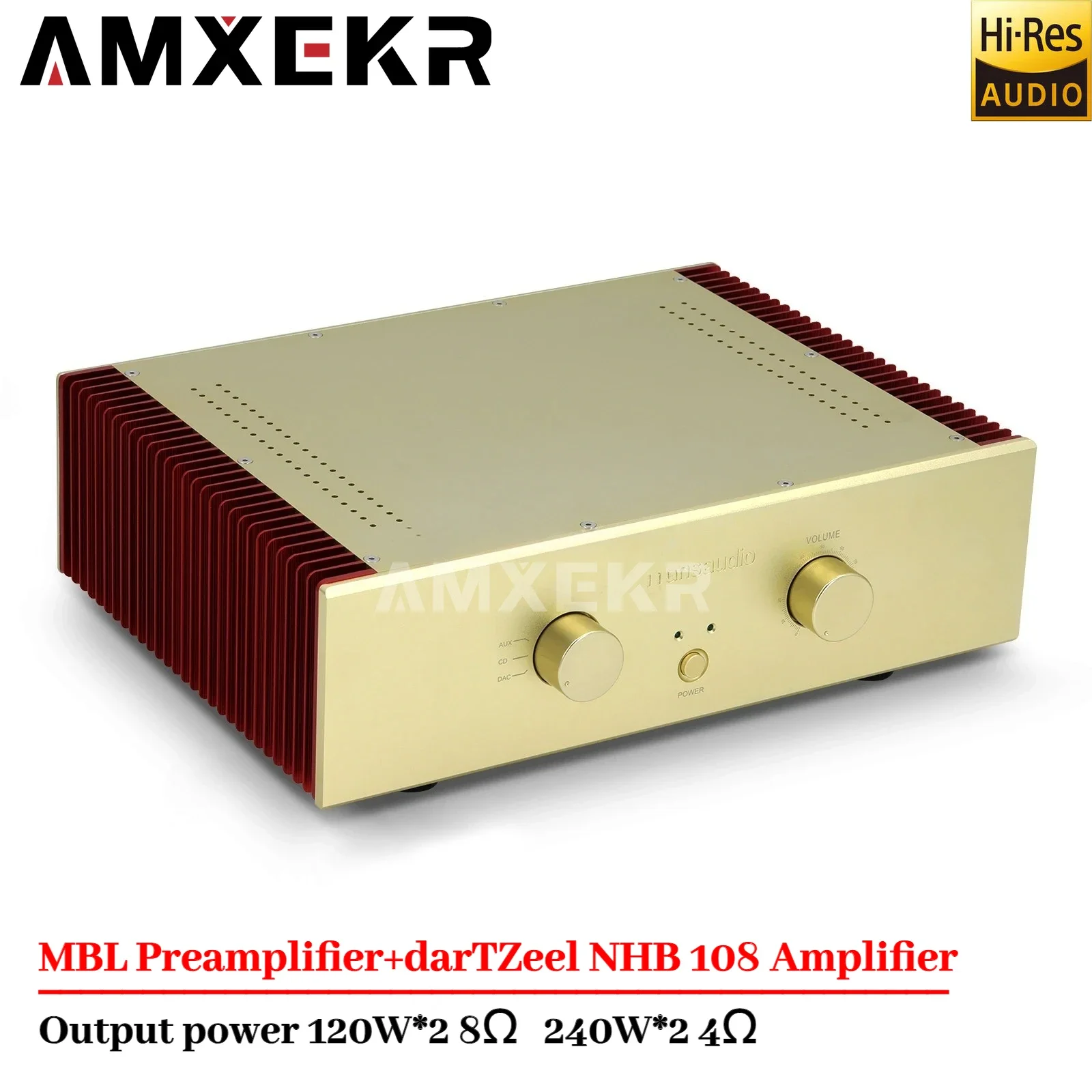 AMXEKR 240w*2 1:1 Copy DarTZeel 108 Line Power Amplifier MBL PreAmplifier OPA604 High Power Combined HIFI Audio Amplifier
AMXEKR 240w*2 1:1 Copy DarTZeel 108 Line Power Amplifier MBL PreAmplifier OPA604 High Power Combined HIFI Audio Amplifier