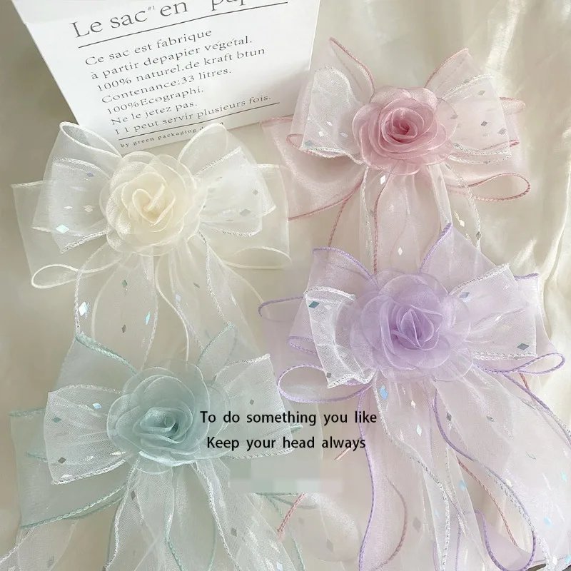 Girl Sweet Gentle 3D Flower Hair Clip Back of Head Tulle Large Bow Princess Hair Accessories for Birthday Party Photoshoot M0078
Girl Sweet Gentle 3D Flower Hair Clip Back of Head Tulle Large Bow Princess Hair Accessories for Birthday Party Photoshoot M0078