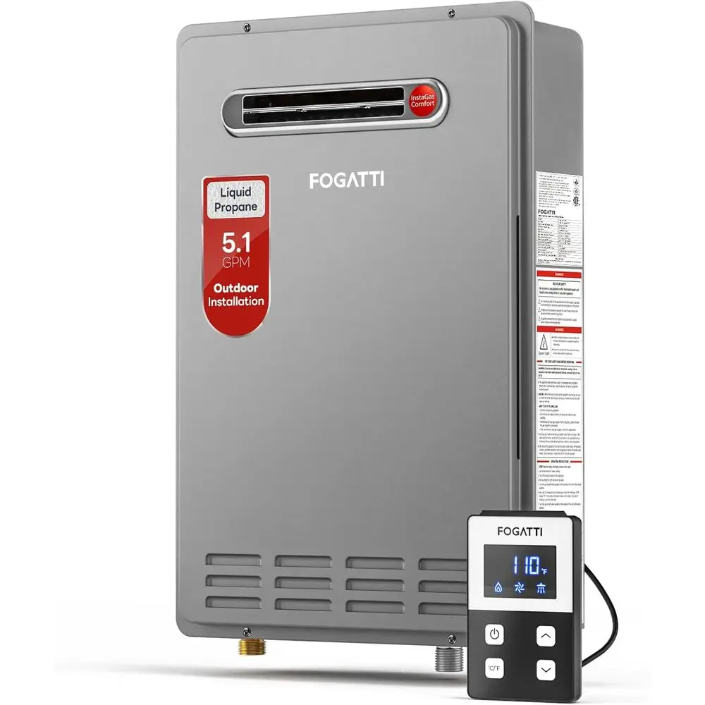 Propane Gas TanklWater Heater Outdoor - Max 5.1 GPM 120,000 , CSA Certiied Compact Design On Demand Hot Water Heater - Instagas
Propane Gas TanklWater Heater Outdoor - Max 5.1 GPM 120,000 , CSA Certiied Compact Design On Demand Hot Water Heater - Instagas