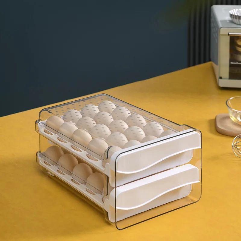 Kitchen Drawers Transparent Double Layer 40 Grids Egg Box Picnic Egg Storage Box Fridge Freshness Preservation Box Simple Sty...
Kitchen Drawers Transparent Double Layer 40 Grids Egg Box Picnic Egg Storage Box Fridge Freshness Preservation Box Simple Sty...
