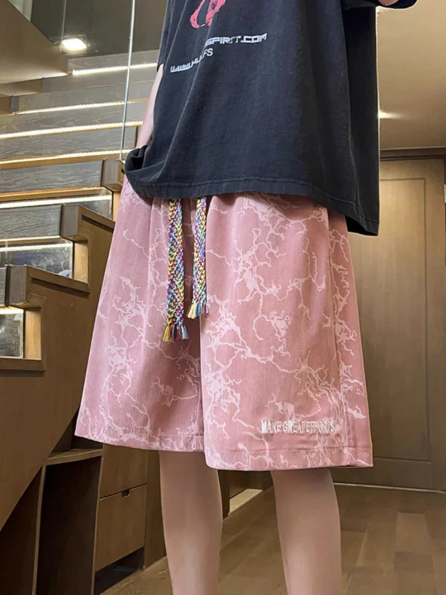 Retro American Pink orts Men's Trendy Brand Summer Thin Spor Four-Five orts High Street Embroidery Casual Mid-Length Pants
Retro American Pink orts Men's Trendy Brand Summer Thin Spor Four-Five orts High Street Embroidery Casual Mid-Length Pants