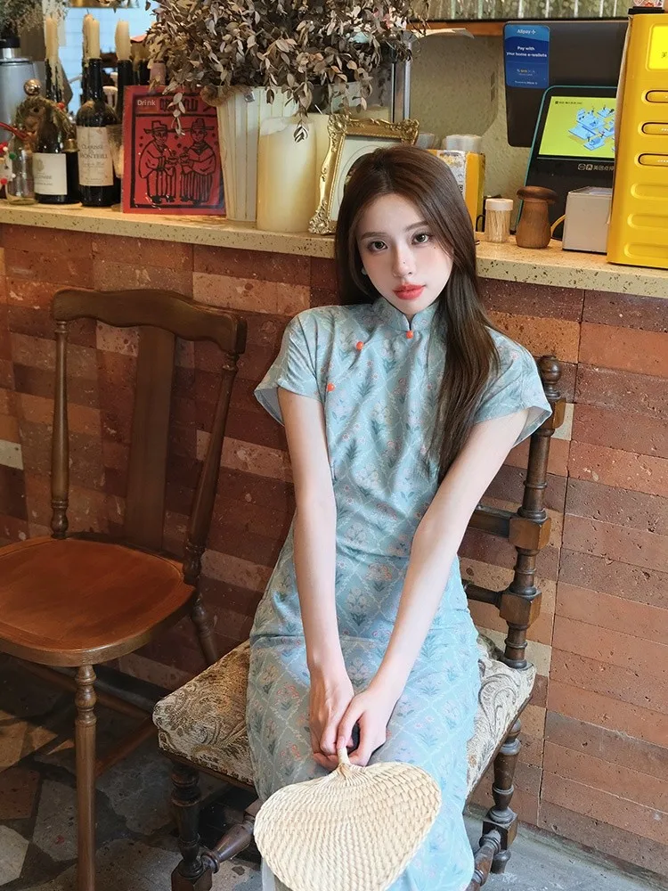 Artistic Dr Chinese Sle Floral Print ort Sve Long Qipao for Young Women Breathable Comfortable Summer Dr
Artistic Dr Chinese Sle Floral Print ort Sve Long Qipao for Young Women Breathable Comfortable Summer Dr