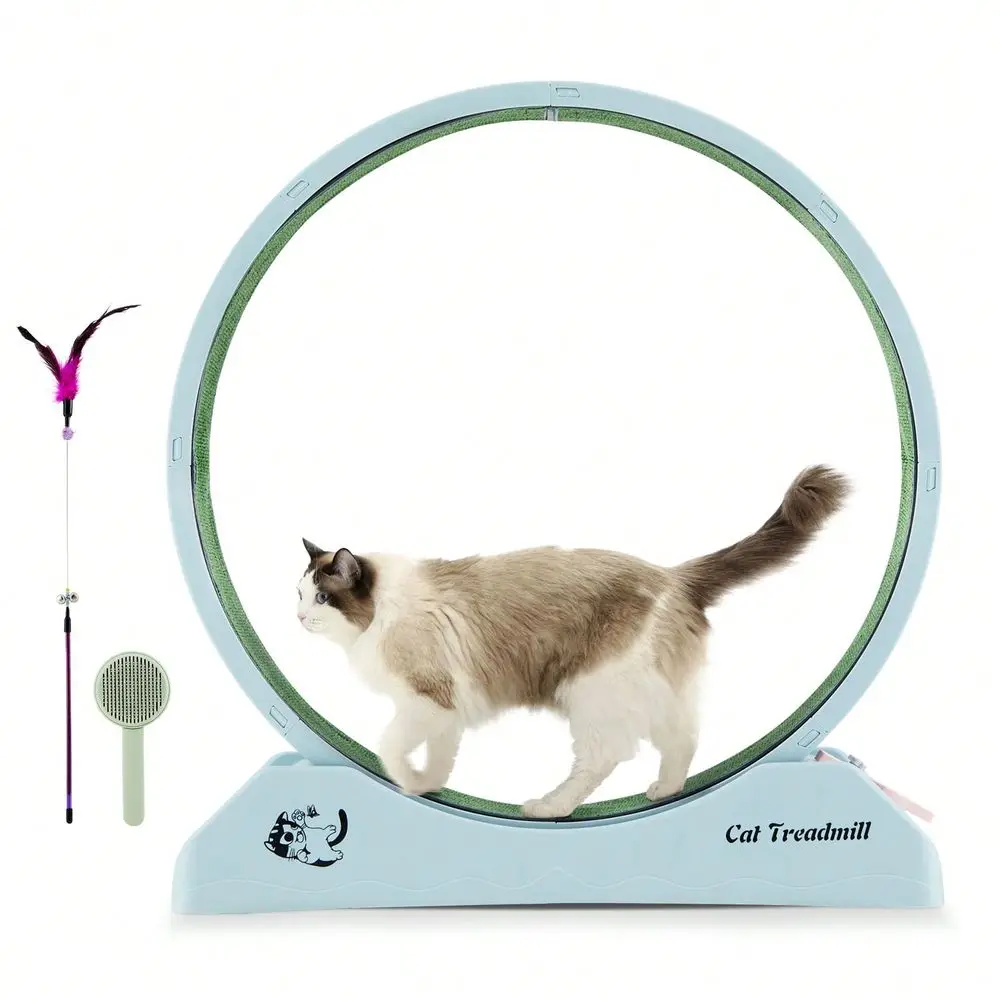 Cat Treadmill, Cat Exercise Wheel For Indoor Cats, With Cat Comb And Cat Wand
Cat Treadmill, Cat Exercise Wheel For Indoor Cats, With Cat Comb And Cat Wand
