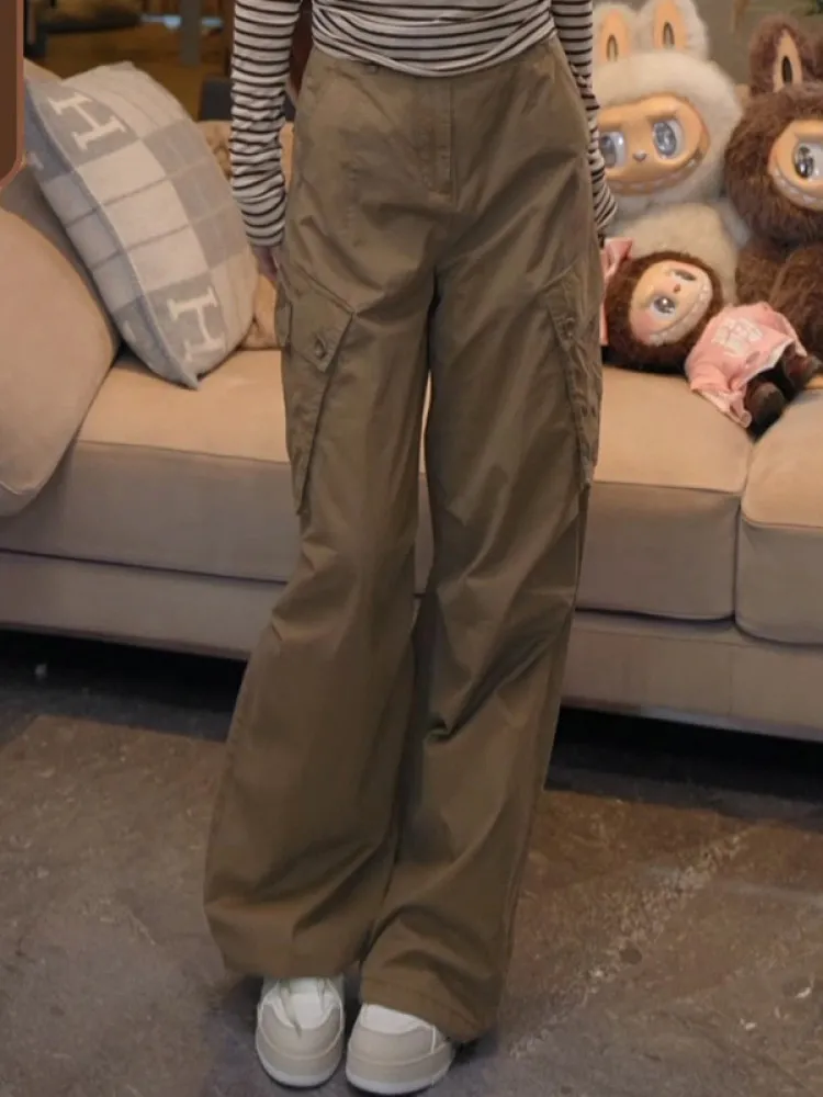 2026 New Sle American Retro Wide Leg Workwear Pants Women's Loose Straight Casual Trousers High Waist Elastic Comfortable
2026 New Sle American Retro Wide Leg Workwear Pants Women's Loose Straight Casual Trousers High Waist Elastic Comfortable