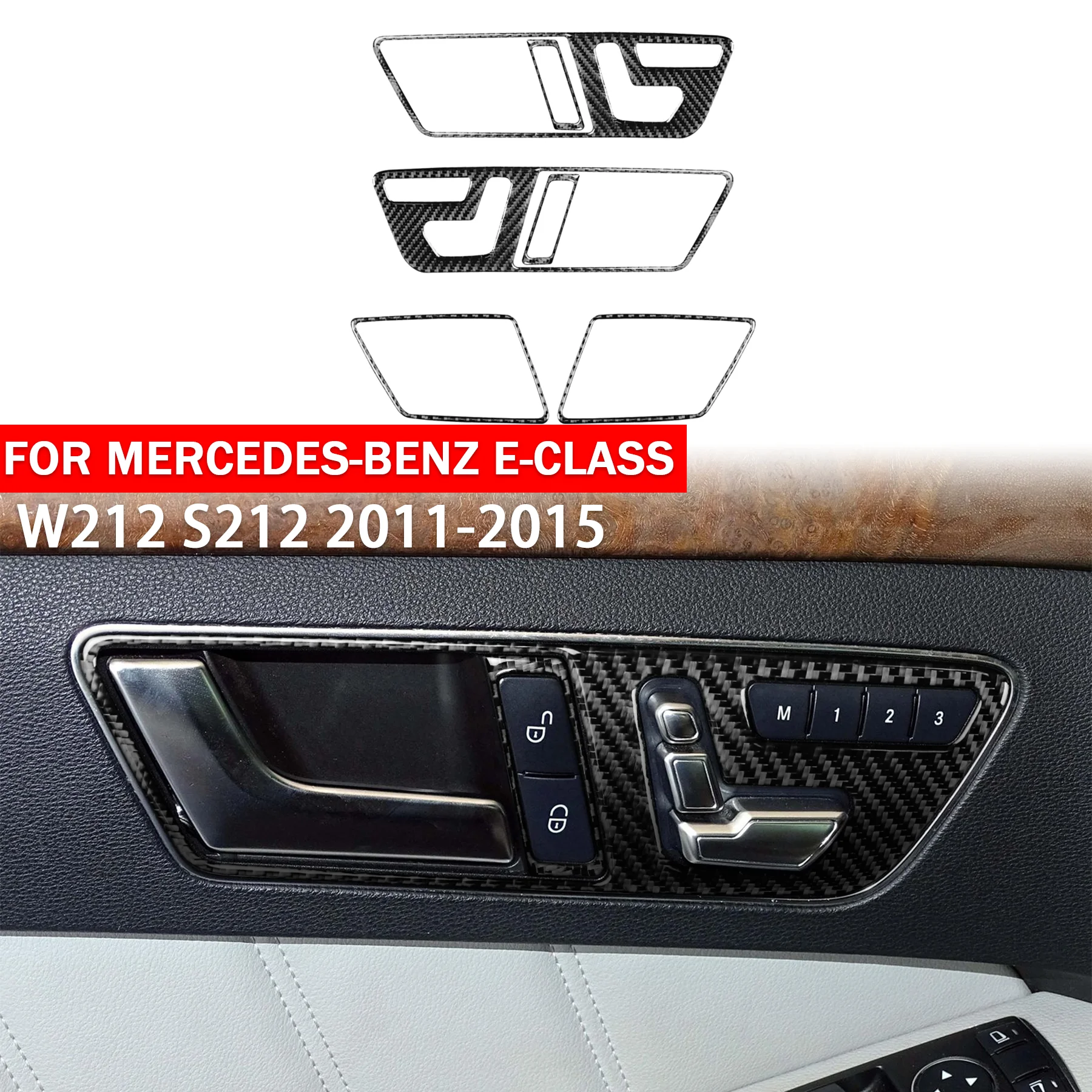 Real Soft Carbon Fiber Car Door Handle Switch Panel Interior Accessories Sticker FOR Mercedes-Benz E-Class W212 S212 2011-2015
Real Soft Carbon Fiber Car Door Handle Switch Panel Interior Accessories Sticker FOR Mercedes-Benz E-Class W212 S212 2011-2015