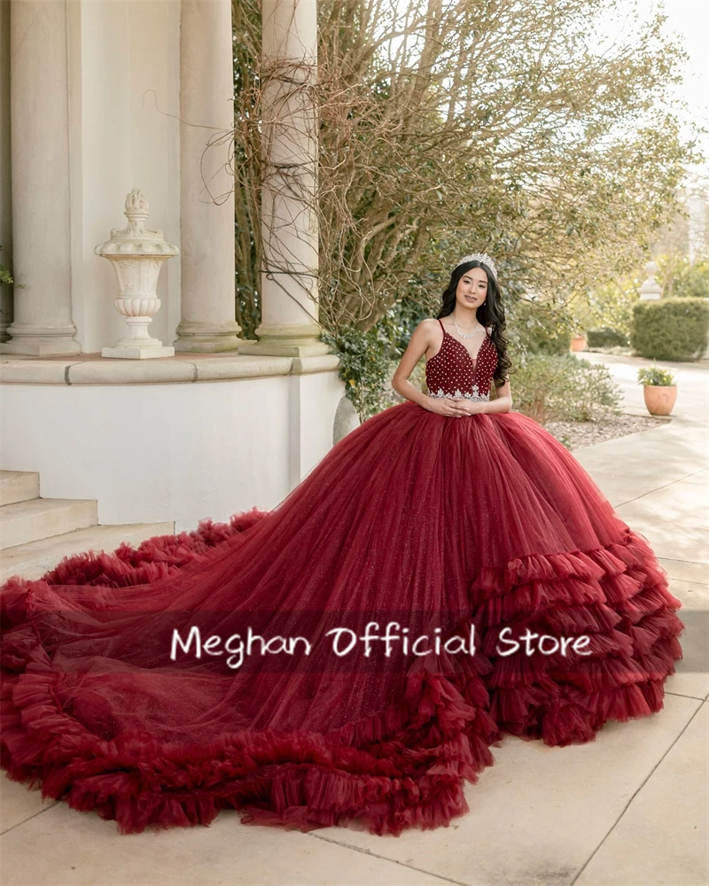 Mexico Red Sweetheart Quinceanera Dresses Ball Gown Bead Appliques 2024 Birthday Luxury Dress Tiered Ruffles Gown Sweet 15 16 
Mexico Red Sweetheart Quinceanera Dresses Ball Gown Bead Appliques 2024 Birthday Luxury Dress Tiered Ruffles Gown Sweet 15 16
