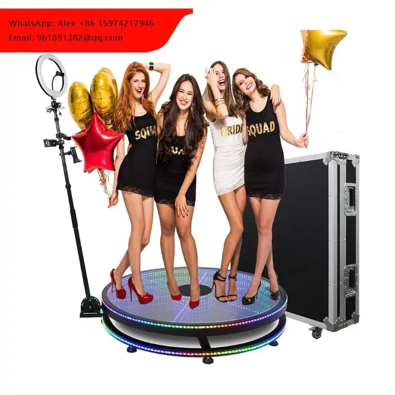 360 Photo Booth Machine Glass Platform For Parties With RGB Lights,Software APP Remote Automatic 360 Spin Camera Booth Flight
360 Photo Booth Machine Glass Platform For Parties With RGB Lights,Software APP Remote Automatic 360 Spin Camera Booth Flight