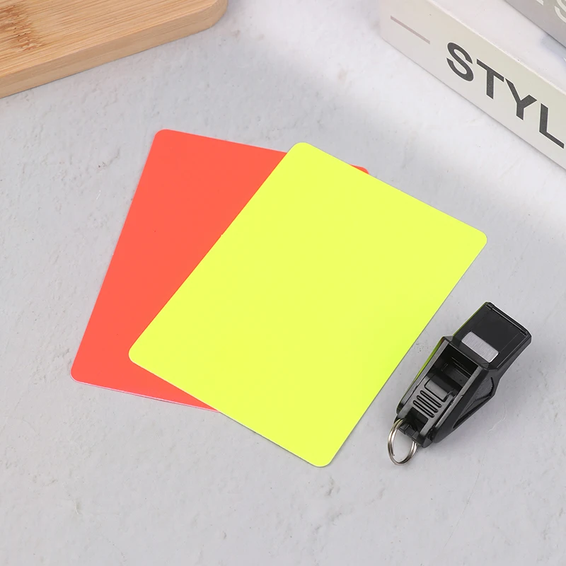 New 1Pc Whistle + Yellow And Red Cards For Basketball Soccer Volleyball Futsal And Handball Referees Futsal
New 1Pc Whistle + Yellow And Red Cards For Basketball Soccer Volleyball Futsal And Handball Referees Futsal