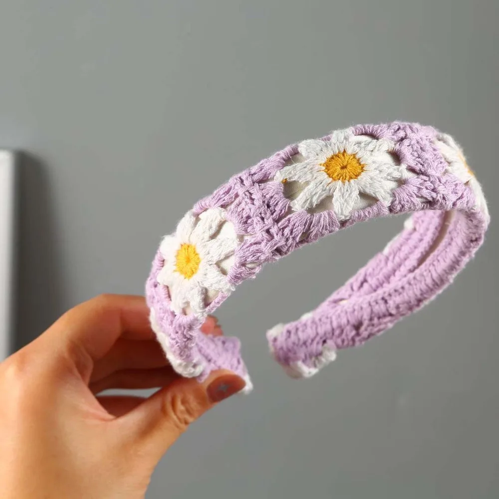 Seaside Colorful Wide Floral Hair Hoop Woven Soft Flower Hollow Headband Sweet Anti-slip Bohemian Daisy Haiband Spring
Seaside Colorful Wide Floral Hair Hoop Woven Soft Flower Hollow Headband Sweet Anti-slip Bohemian Daisy Haiband Spring
