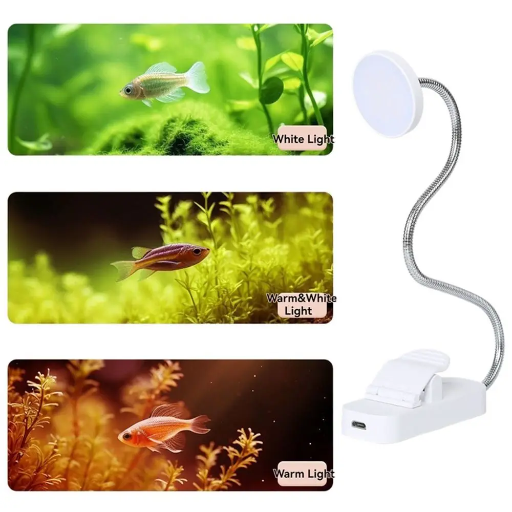 3 Color Modes Mini Clip-on Aquarium Lamp Waterproof 360 Degree Rotation Plants Grow Lamp Adjustable Energy Saving
3 Color Modes Mini Clip-on Aquarium Lamp Waterproof 360 Degree Rotation Plants Grow Lamp Adjustable Energy Saving