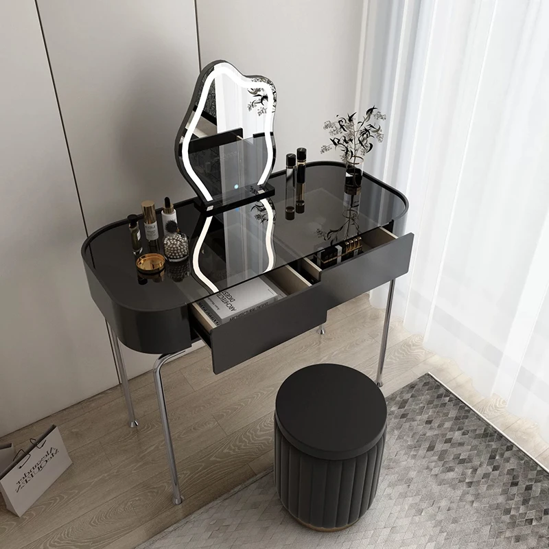 Mirror Stool Dressing Table Women Princess Minimalist Jewelry Cabinet Dressing Table Near Bed Toiletries Penteadeira Furniture 
Mirror Stool Dressing Table Women Princess Minimalist Jewelry Cabinet Dressing Table Near Bed Toiletries Penteadeira Furniture