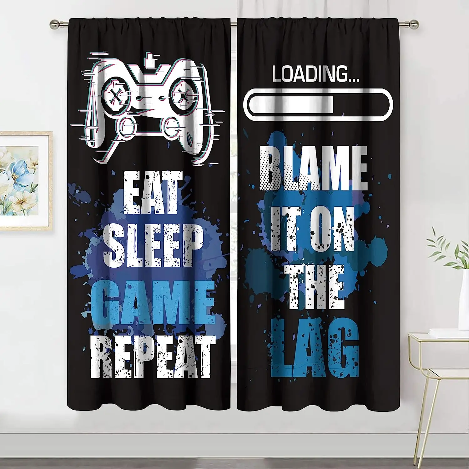 3D Printed Gaming Gamepad Curtains for Kids, Bedroom, Living Room, Playroom, Window Drapes, Fabric, 2 Panels
3D Printed Gaming Gamepad Curtains for Kids, Bedroom, Living Room, Playroom, Window Drapes, Fabric, 2 Panels