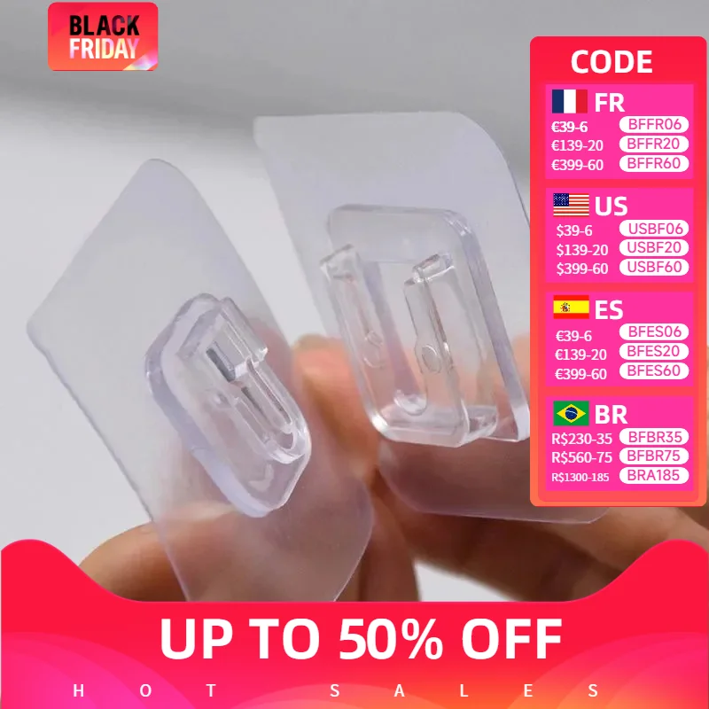 Multi-Purpose Transparent Hooks Double-sided Adhesive Wall Hooks Waterproof Clothes Hats Towel Kitchen Bath Door Hooks
Multi-Purpose Transparent Hooks Double-sided Adhesive Wall Hooks Waterproof Clothes Hats Towel Kitchen Bath Door Hooks