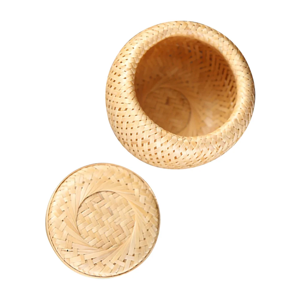 Storage Basket Tea Caddy Bamboo Jar with Lid Airtight Containers Weaving Woven Baskets
Storage Basket Tea Caddy Bamboo Jar with Lid Airtight Containers Weaving Woven Baskets