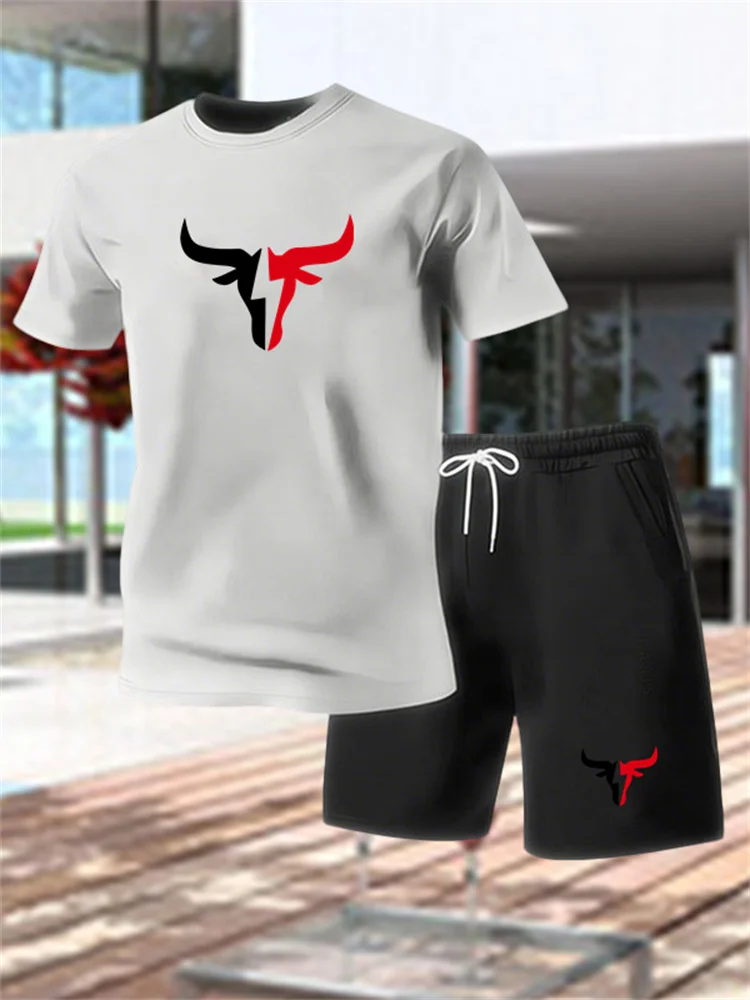Summer Sports Set, Men's and Women's Fashionable Casual Print Two-piece Set, Three Bar Ice Silk Mesh Quick Drying Running Suit
Summer Sports Set, Men's and Women's Fashionable Casual Print Two-piece Set, Three Bar Ice Silk Mesh Quick Drying Running Suit