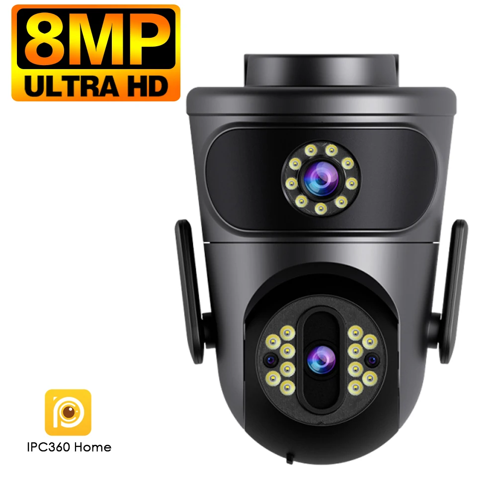 4K 8MP Video Surveillance Camera Wifi Outdoor Dual Screens Wireless Security IP Cameras PTZ Smart Home Wi-Fi Camera CCTV IPC360
4K 8MP Video Surveillance Camera Wifi Outdoor Dual Screens Wireless Security IP Cameras PTZ Smart Home Wi-Fi Camera CCTV IPC360