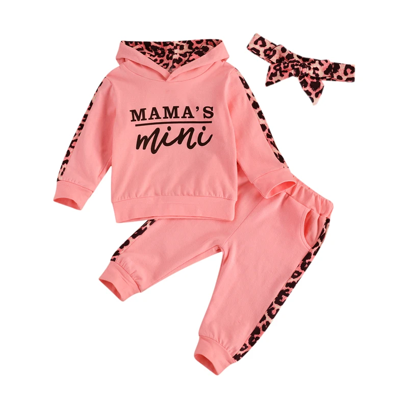 Newborn Baby Girl Clothes Autumn 3PCS Sets Leopard Letter Hooded Sweatshirt Pants Outfit Baby Tracksuit Set Infant Clothing
Newborn Baby Girl Clothes Autumn 3PCS Sets Leopard Letter Hooded Sweatshirt Pants Outfit Baby Tracksuit Set Infant Clothing