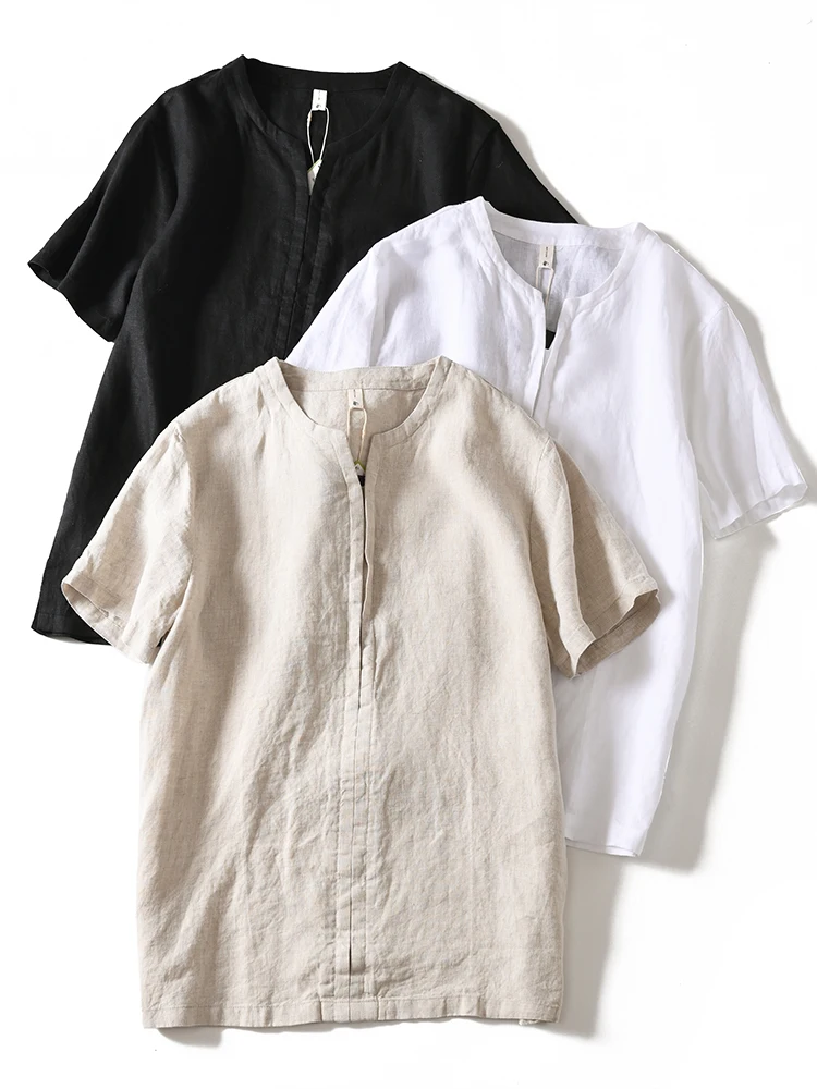 Men's Linen Shirt round Neck Short Sleeve Breathable Summer Fashion Top Quality Replica Malegarde Style Chinese Collar Pure C...
Men's Linen Shirt round Neck Short Sleeve Breathable Summer Fashion Top Quality Replica Malegarde Style Chinese Collar Pure C...