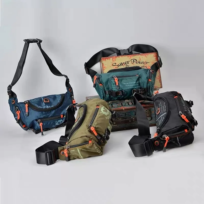 Мужская несущая водонепроницаемая сумка через плечо для волонтеров, большая емкость, маленькая поясная сумка на одно плечо, уличный тренд
