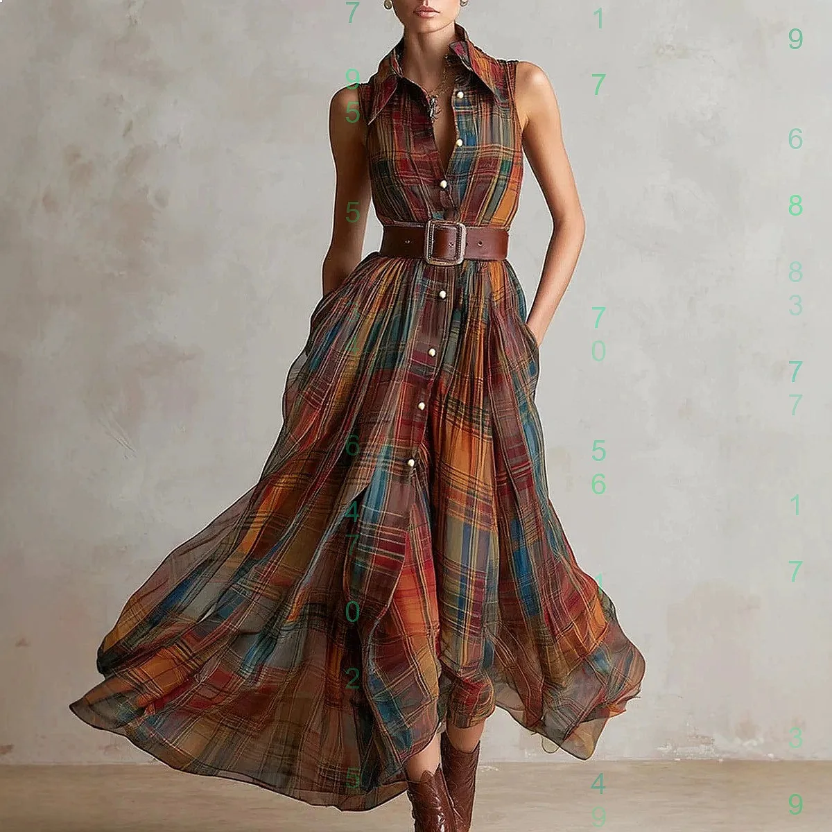 Spring Summer Checkered Sleeveless Long Dress with Belt Dresses Jumpsuit Playsuit
Spring Summer Checkered Sleeveless Long Dress with Belt Dresses Jumpsuit Playsuit