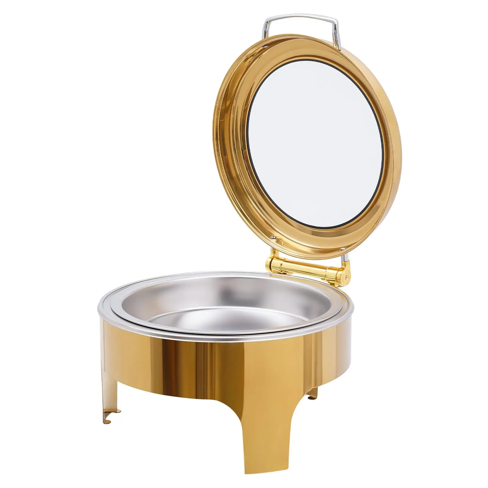 Stainless Steel Chafing Dish, Gold Round Catering Warmer Set with Glass Lid & Holder for Event Party Holiday
Stainless Steel Chafing Dish, Gold Round Catering Warmer Set with Glass Lid & Holder for Event Party Holiday