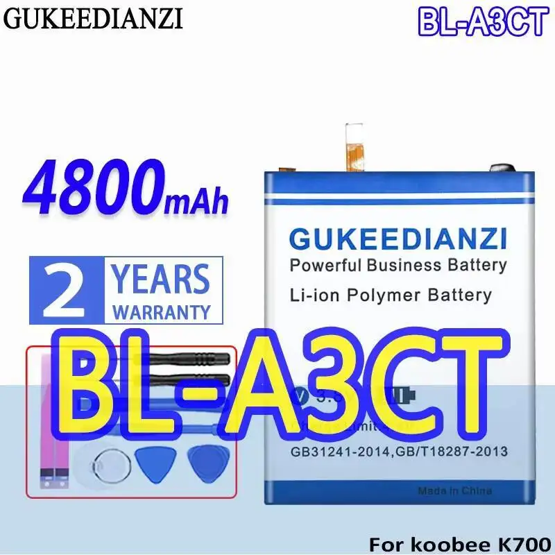 For Koobee K700 Mobile Phone Battery High Capacity BL-A3CT Premium Replacement 4800Mah
For Koobee K700 Mobile Phone Battery High Capacity BL-A3CT Premium Replacement 4800Mah