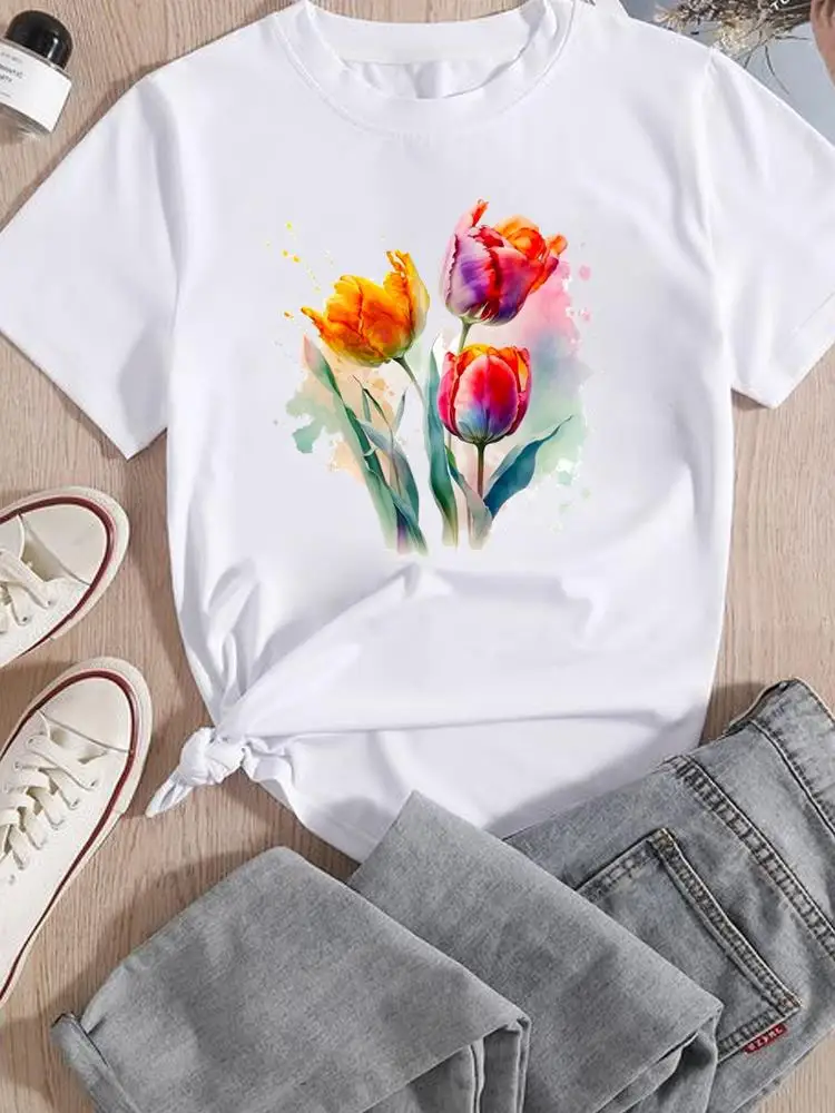 Watercolor Flower Trend 90s Cute Printed Graphic T Top Women Fashion T-Shirt Cartoon Tshirts Tee Casual Lady Print Clothing
Watercolor Flower Trend 90s Cute Printed Graphic T Top Women Fashion T-Shirt Cartoon Tshirts Tee Casual Lady Print Clothing