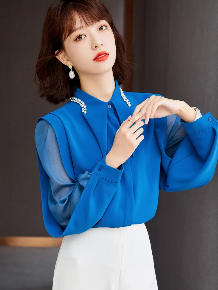Autumn Simple Basic Office Blusas Turn-down Collar Vintage Tops Elegant Chiffon Women Blouses Loose Casual Shirts
Autumn Simple Basic Office Blusas Turn-down Collar Vintage Tops Elegant Chiffon Women Blouses Loose Casual Shirts