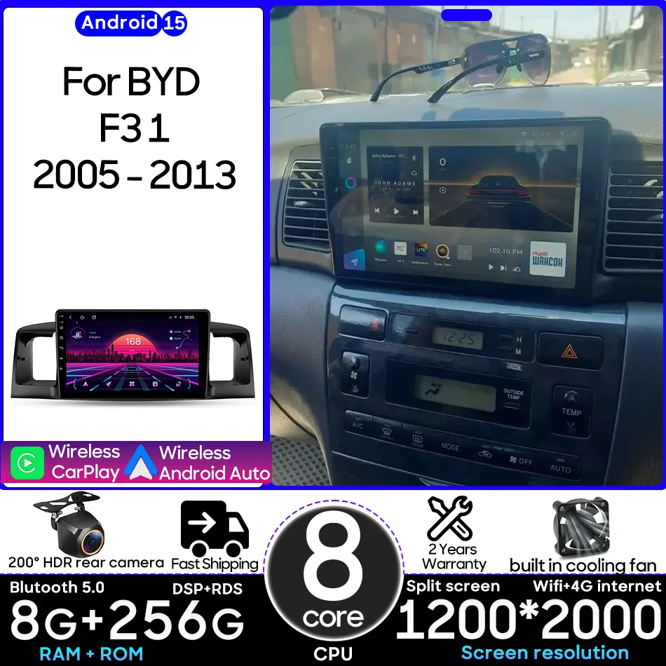 Android 15 For BYD F3 1 2005 - 2013 Car Multimedia Player Wireless Carplay Auto Head Unit Radio Video Stereo Navigation GPS 2din
Android 15 For BYD F3 1 2005 - 2013 Car Multimedia Player Wireless Carplay Auto Head Unit Radio Video Stereo Navigation GPS 2din