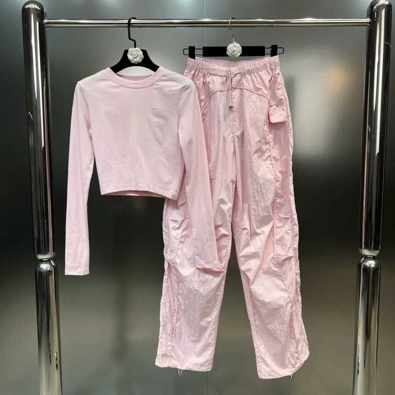 BORVEMAYS 2024 Autumn New O Neck Long Sleeve Solid Color Simple Slim T-shirt + Stretch High Waist Pants Casual Two-piece Sets
BORVEMAYS 2024 Autumn New O Neck Long Sleeve Solid Color Simple Slim T-shirt + Stretch High Waist Pants Casual Two-piece Sets