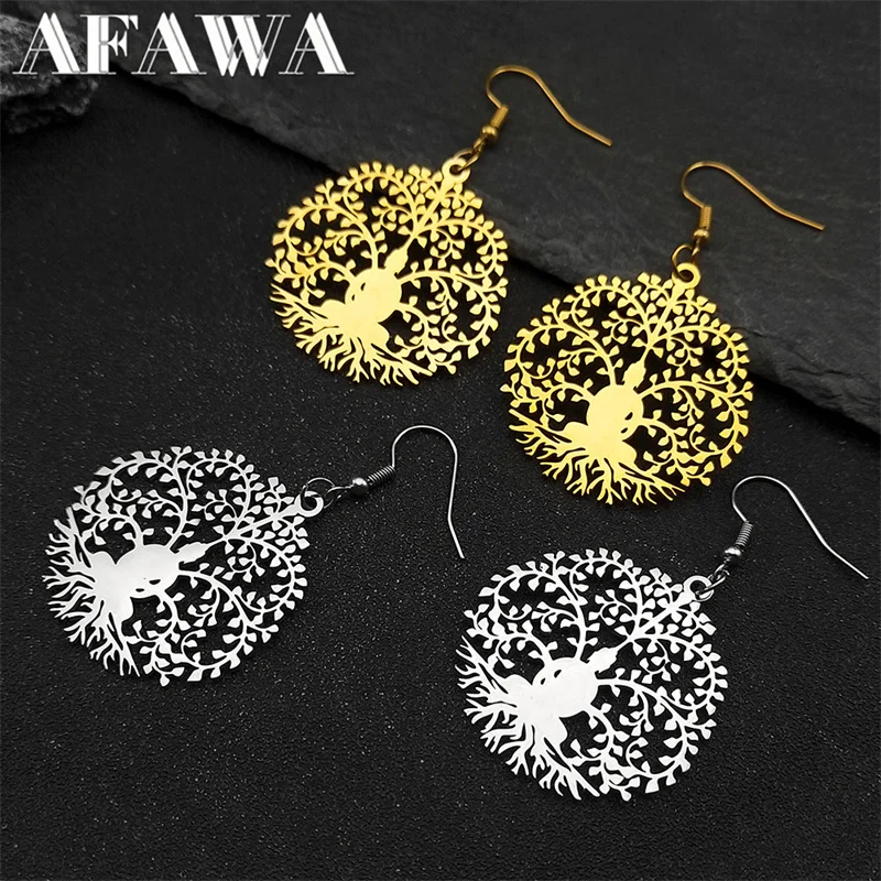 Meditation Buddha Buddhism Earrings for Women Men Stainless Steel Gold Color Yoga Tree of Life Hollow Drop Earring Jewelry
Meditation Buddha Buddhism Earrings for Women Men Stainless Steel Gold Color Yoga Tree of Life Hollow Drop Earring Jewelry