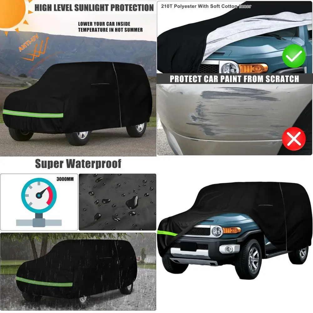 All-Weather Car Cover for 2007-2014 Toyota FJ Cruiser with Cotton Liner and Zippered Door
All-Weather Car Cover for 2007-2014 Toyota FJ Cruiser with Cotton Liner and Zippered Door