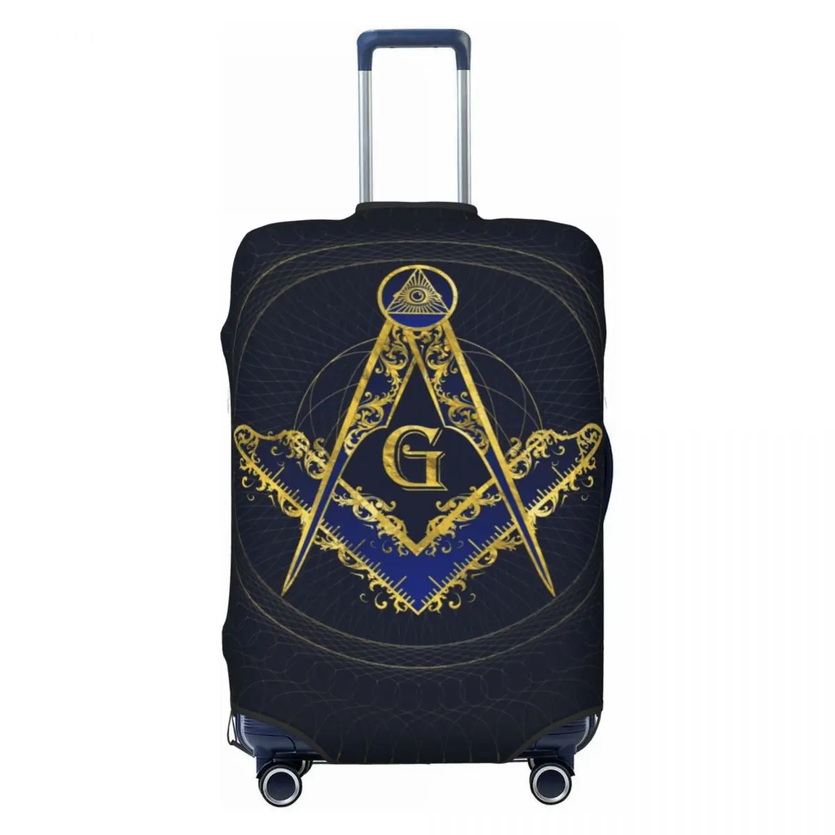 Custom Cute Compasses Freemasonry Symbol Luggage Cover Protector Washable Masonic Travel Suitcase Covers
Custom Cute Compasses Freemasonry Symbol Luggage Cover Protector Washable Masonic Travel Suitcase Covers