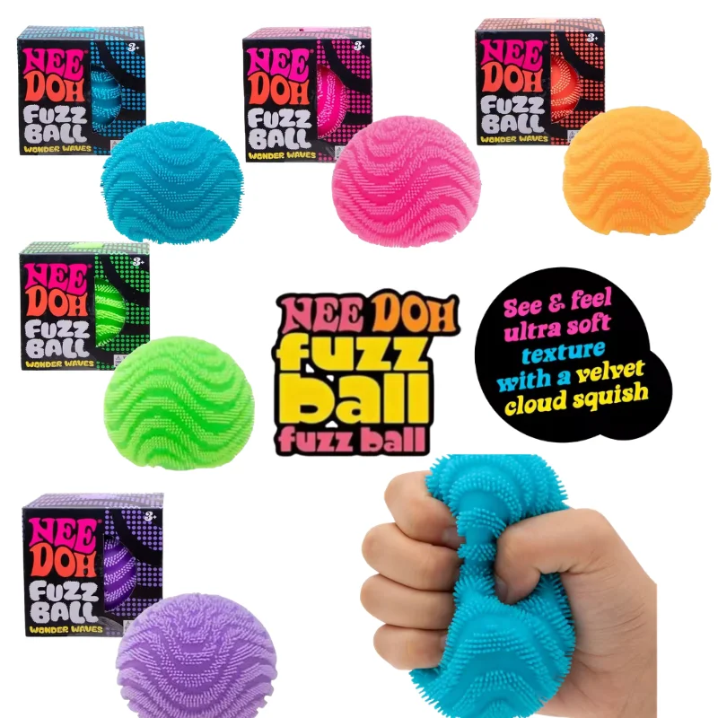 Nee Doh Wonder Waves Fuzz Ball Textured Sensory Squeeze Stress Relief Fidget Ball Anti Anxiety Decompression Toy for Adults Kids
Nee Doh Wonder Waves Fuzz Ball Textured Sensory Squeeze Stress Relief Fidget Ball Anti Anxiety Decompression Toy for Adults Kids